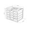 JBM 54969 - CAJA CON 4 MALETINES PLASTICO EXTRAIBLES